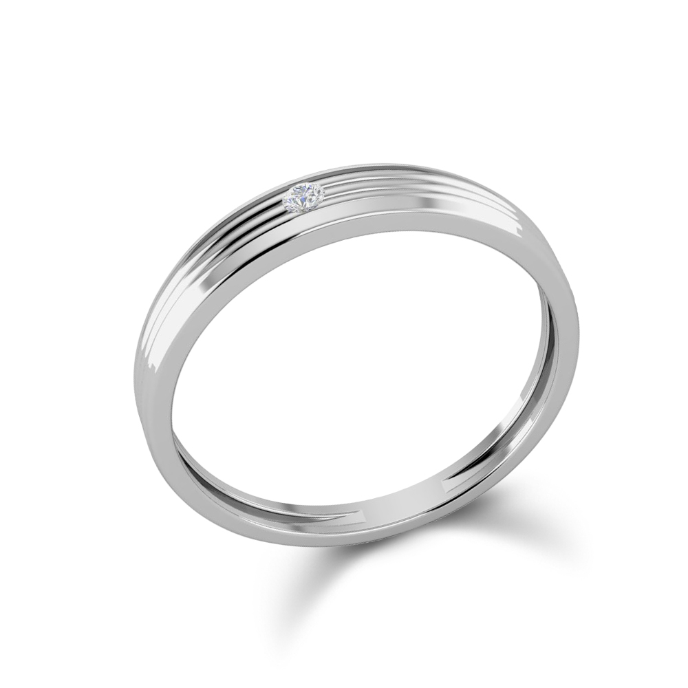 Diamond gents band ring